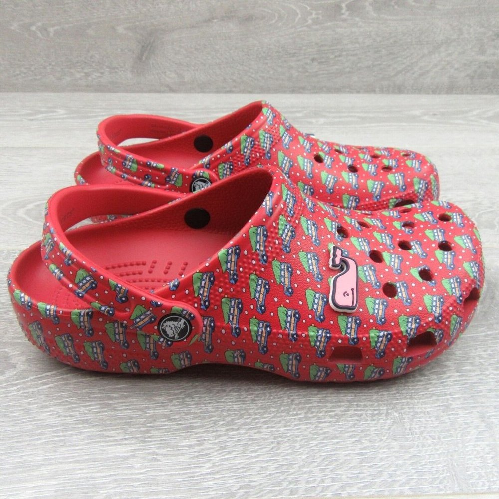 Crocs Vineyard Vines Christmas Holiday Red Classic Clog Size M5/W7 NEW - Picture 4 of 12
